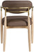 Riccio - Dining Arm Chair (Set of 2) - Natural And Gold Frame - Simple Home Plus