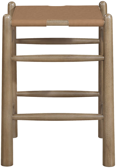Santos - Backless Counter Stool With Stained Brown Base - Simple Home Plus