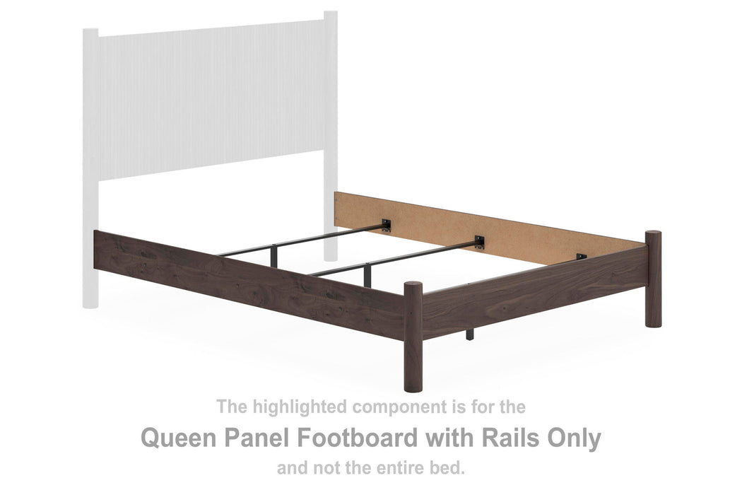 Pamytta - Queen Panel Footboard With Rails - Brown - Simple Home Plus