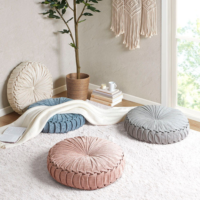 Loretta - Round Floor Pillow Cushion - Ivory - Simple Home Plus