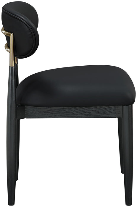 Riccio - Dining Side Chair (Set of 2) - Black And Gold Frame - Simple Home Plus