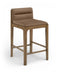Ellis - Vegan Leather Upholstered Counter Stool (Set of 2) - Brown Base - Simple Home Plus