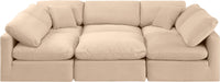 Indulge - Velvet 6 Piece Modular Sectional - Simple Home Plus