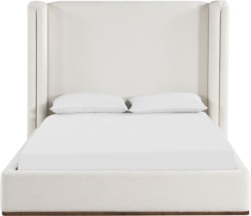 Solange - Linen Textured Fabric Upholstered Bed - Simple Home Plus