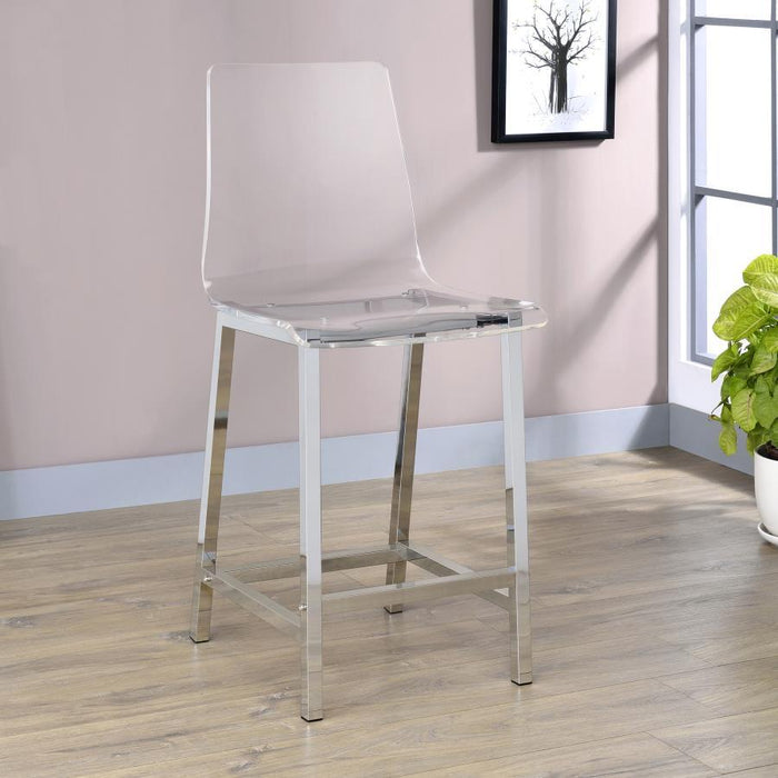 Juelia - Chrome Stools (Set of 2) - Simple Home Plus