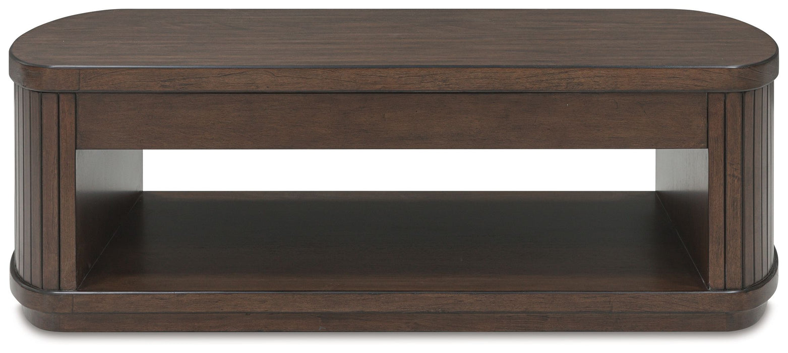 Korestone - Dark Brown - Lift Top Cocktail Table - Simple Home Plus