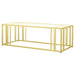 Adri - Rectangular Glass Top Coffee Table - Simple Home Plus
