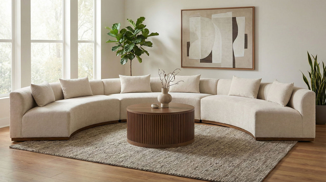 Avanti - Chenille Fabric Upholstered 3 Piece Modular Sectional - Simple Home Plus