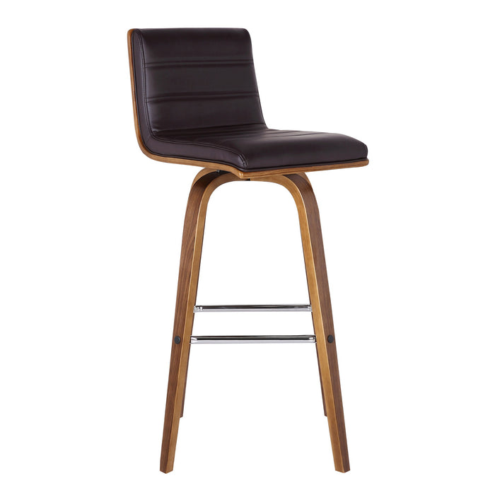 Vienna - 26" Swivel Counter Stool - Walnut Wood - Simple Home Plus