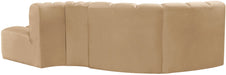 Arc - Velvet 4 Piece L-Shaped Modular Sofa - Simple Home Plus