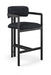 Aurum - Vegan Leather Upholstered Counter Stool With Graphite Black Base - Simple Home Plus