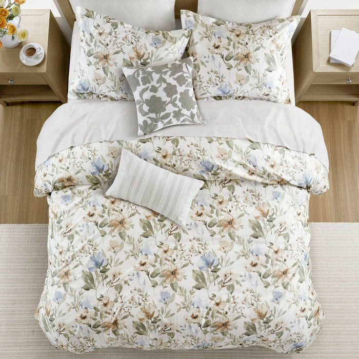 Herbal - King/California King 5 Piece Print Duvet Set - Multi - Simple Home Plus