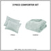 Mira - 3 Piece Full/Queen Crushed Velvet Sherpa Reversible Comforter Set - Aqua - Simple Home Plus