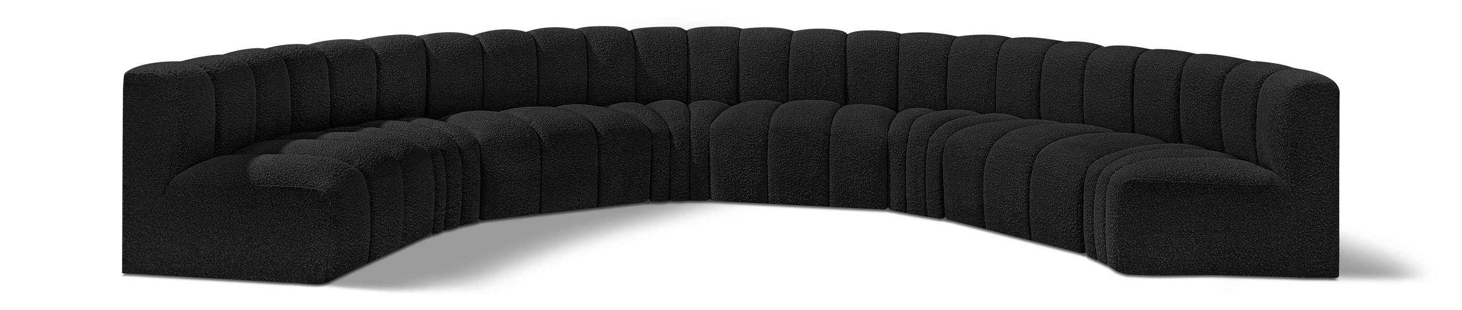 Arc - Boucle Fabric 8 Piece U-Shaped Modular Sofa - Simple Home Plus
