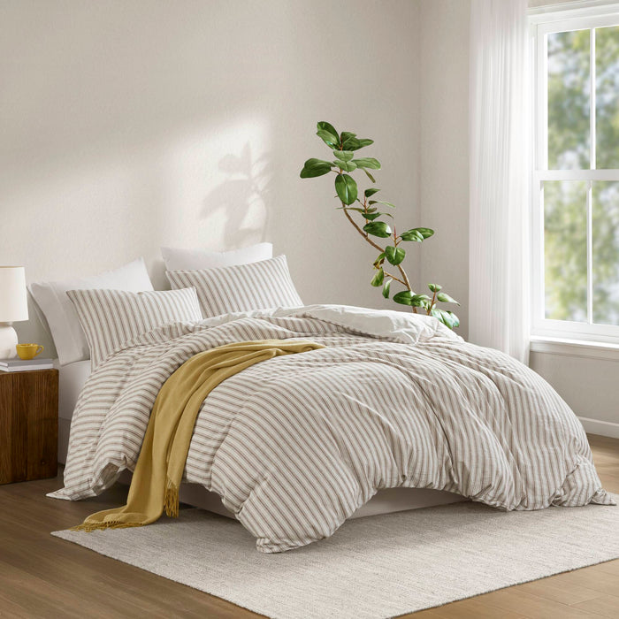 Etta - 3 Piece King Duvet Set - Tan - Simple Home Plus