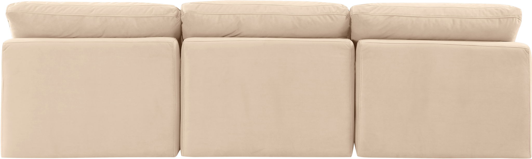 Indulge - Velvet 3 Seat Modular Armless Sofa - Simple Home Plus
