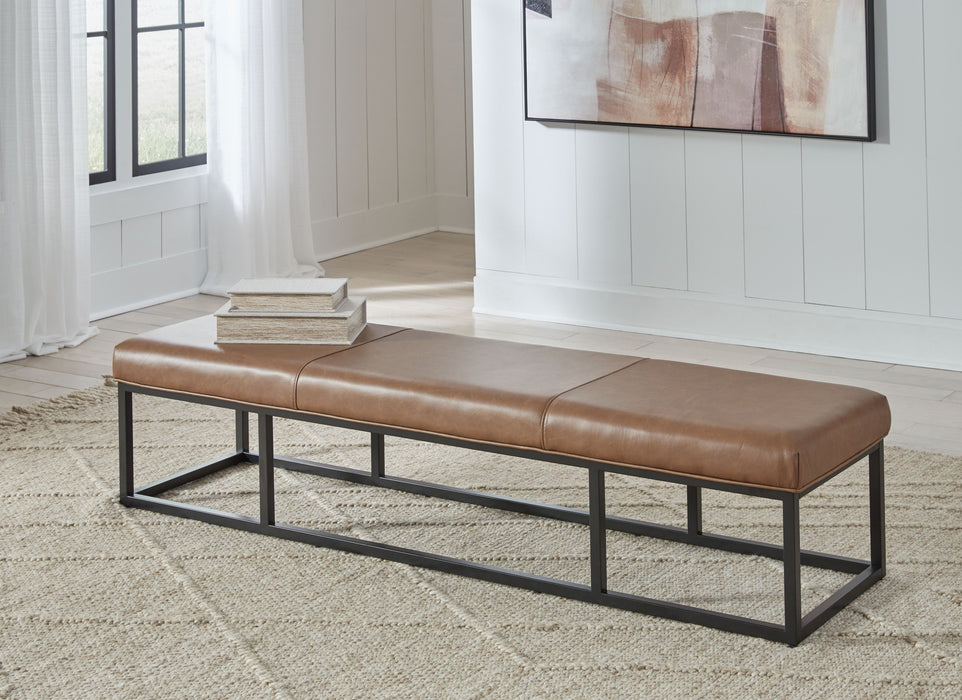 Joston - Caramel - Accent Bench - Simple Home Plus