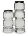 Brentley - Clear / Silver Finish - Candle Holder Set (Set of 2) - Simple Home Plus