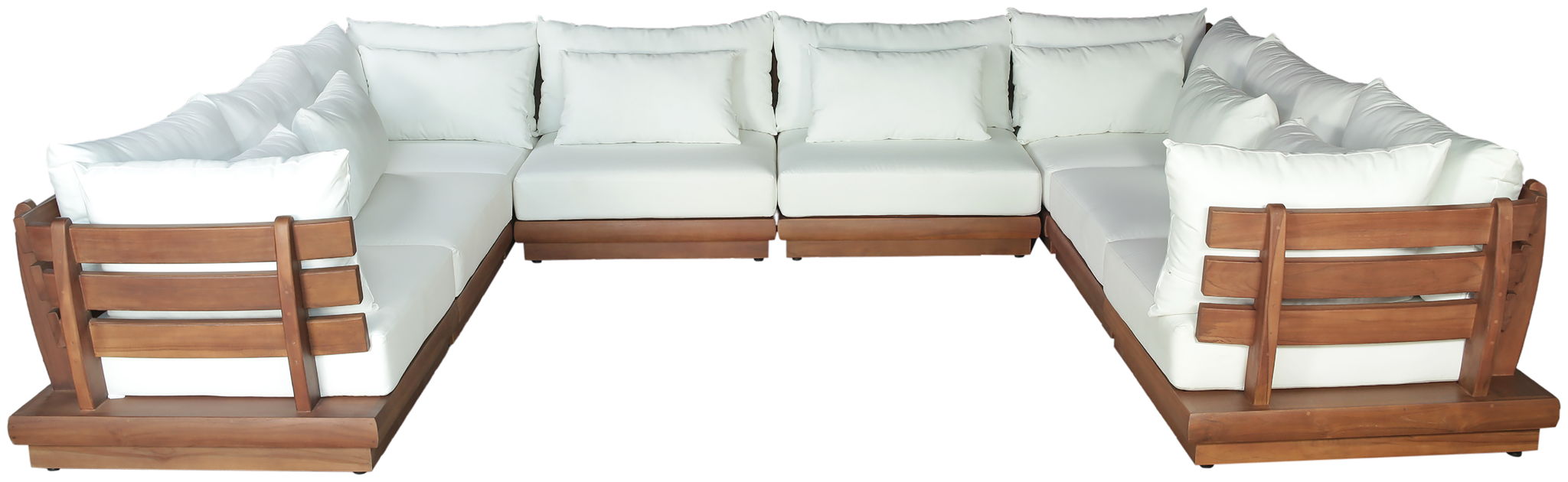 Mirella - 8 Piece Water Resistant Fabric Upholstered Outdoor Patio Modular Sectional - Simple Home Plus