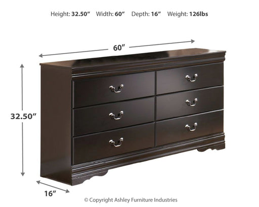 Huey Vineyard - Black - Six Drawer Dresser - Simple Home Plus
