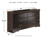 Huey Vineyard - Black - Six Drawer Dresser - Simple Home Plus