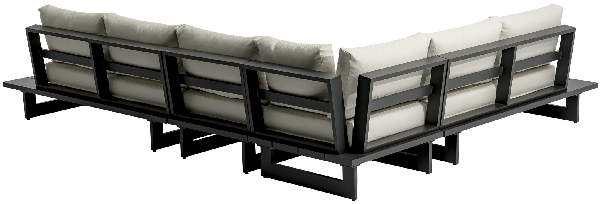 Maldives - 4 Piece Water Resistant Outdoor Patio Modular Sectional With Gray Base - Simple Home Plus