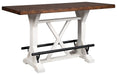 Valebeck - White / Brown - Rectangular Dining Room Counter Table - Simple Home Plus
