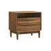 Artemio - 2 Drawer Wooden Nightstand With Shelf - Simple Home Plus