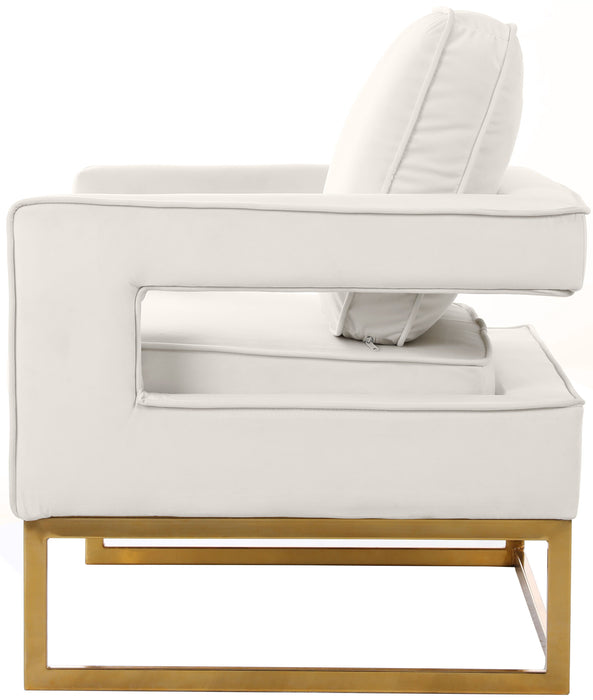 Noah - Accent Chair with Gold Legs - Simple Home Plus
