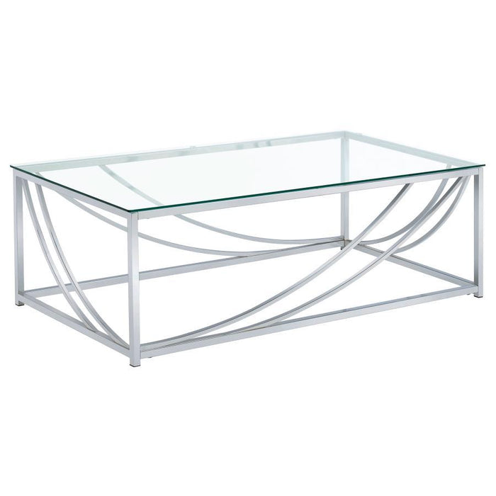 Lille - Glass Top Coffee And End Table Set - Simple Home Plus