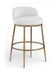 Ferro - Performance Fabric Upholstered Bar Stool - Antique Brass - Simple Home Plus