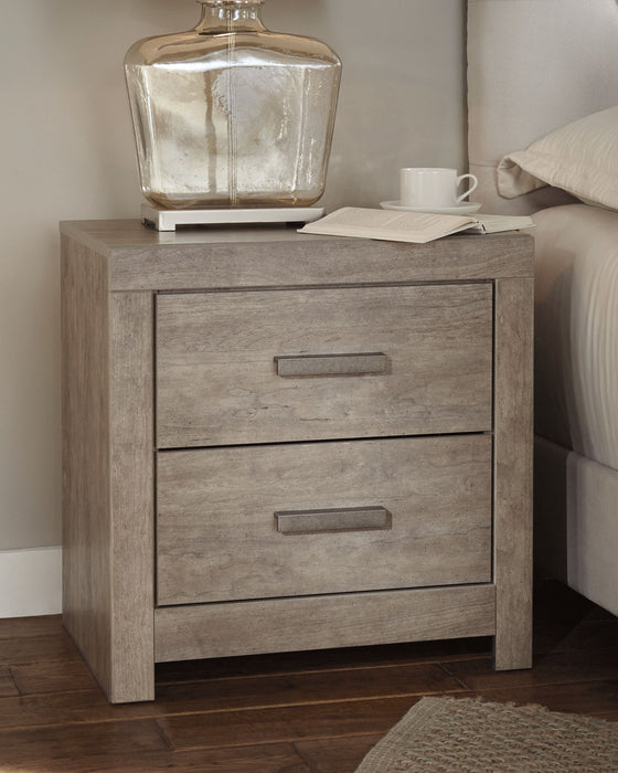 Culverbach - Gray - Two Drawer Night Stand - Simple Home Plus
