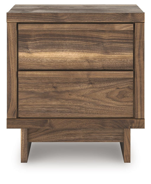 Chirason - Brown - Two Drawer Night Stand - Simple Home Plus