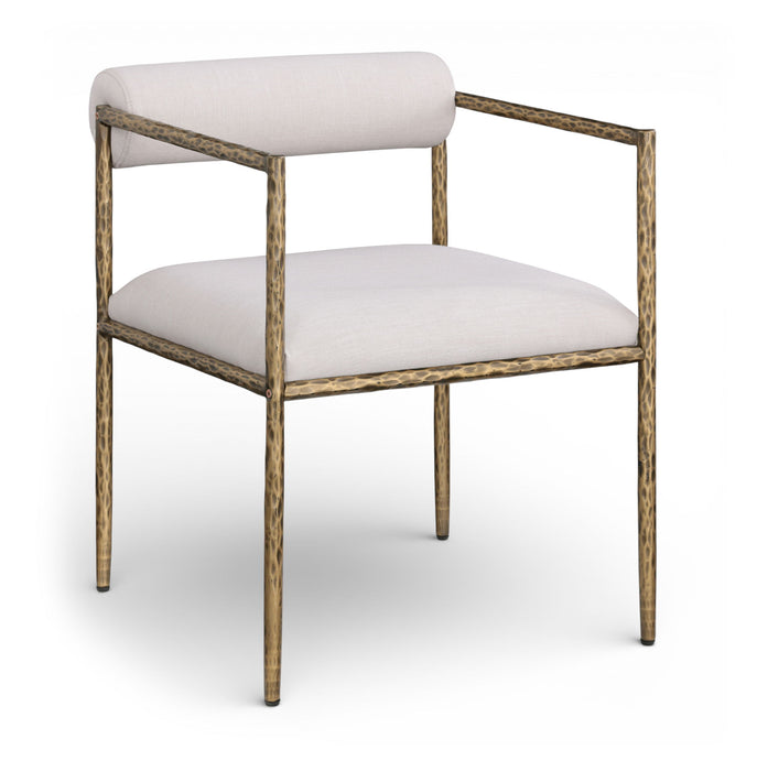 Axis - Linen Textured Beige Fabric Upholstered Dining Chair (Set of 2) - Simple Home Plus