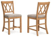 Havonplane - Brown - Upholstered Barstool (Set of 2) - Simple Home Plus