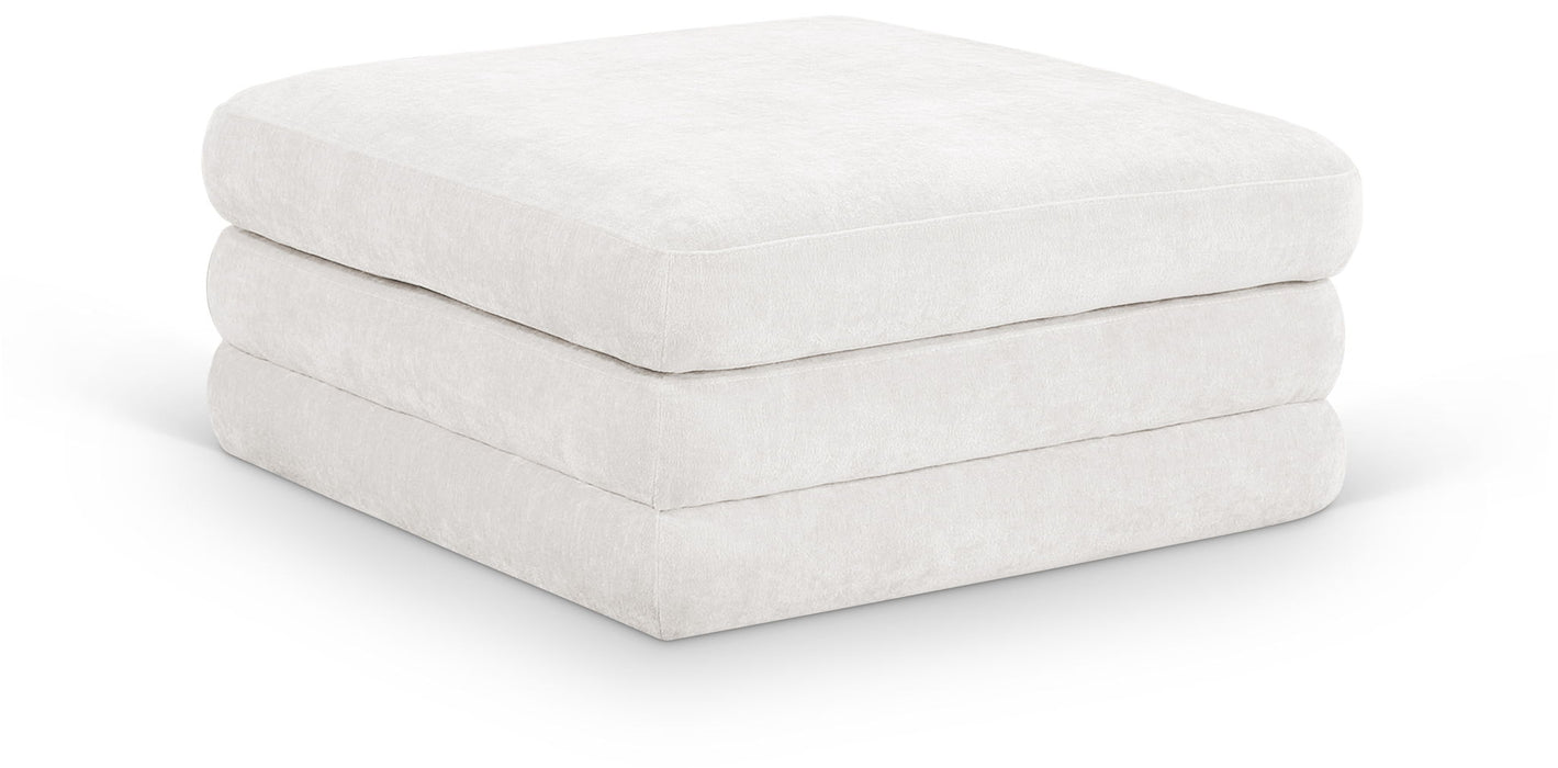 Stellar - Chenille Fabric Upholstered Modular Modular Ottoman - Simple Home Plus