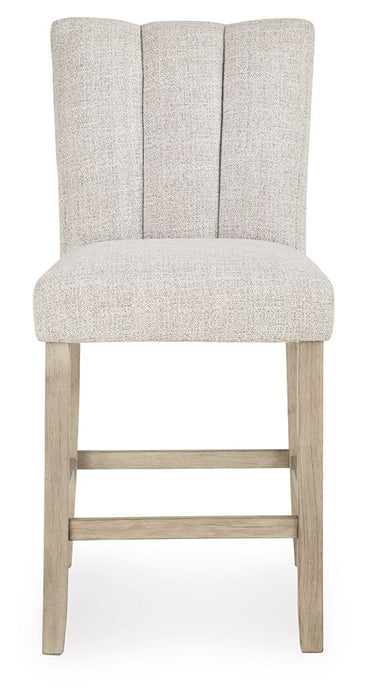 Larawyn - Upholstered Barstool (Set of 2) - Bisque - Simple Home Plus
