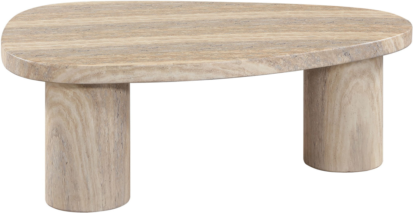 Teramo - Traverine Concrete Indoor/Outdoor Coffee Table - Simple Home Plus