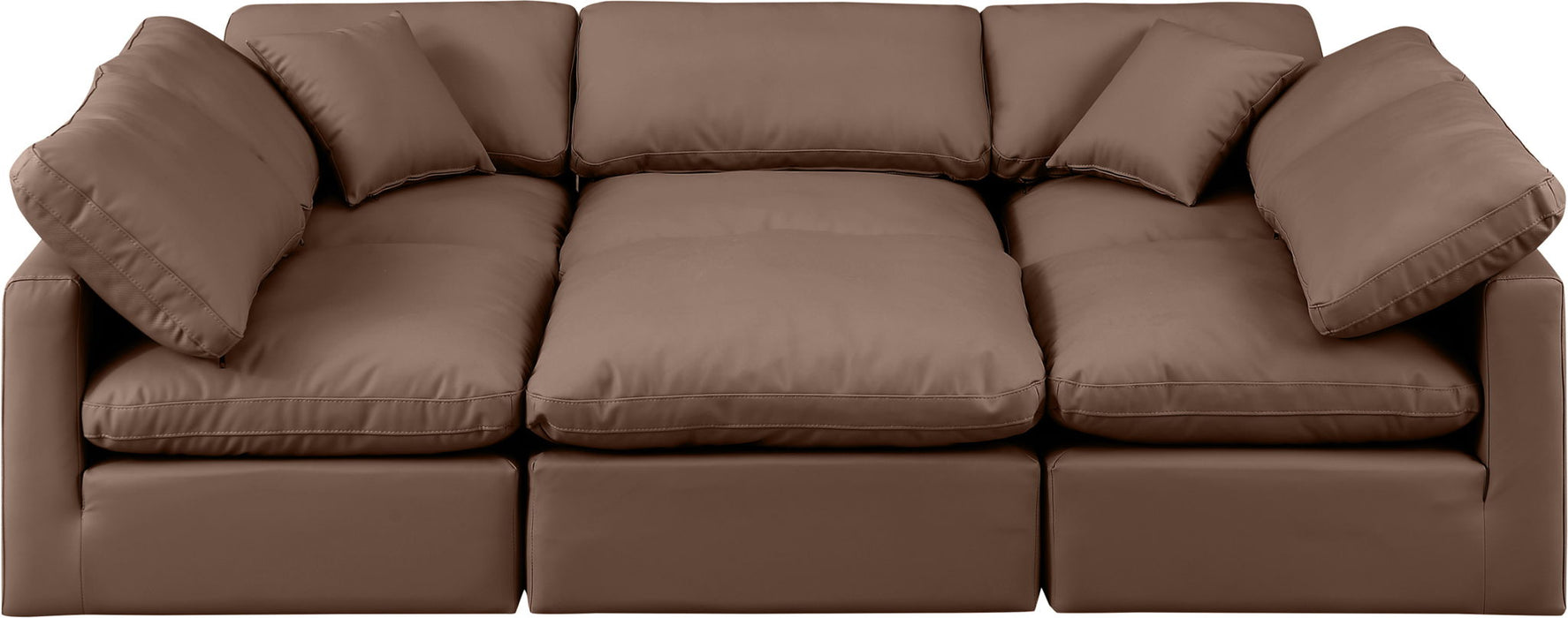Indulge - Faux Leather 6 Piece Modular Sectional - Simple Home Plus