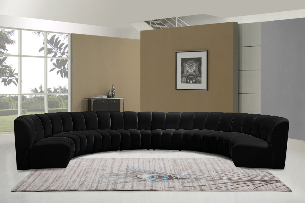 Infinity - 8 Piece Velvet Modular Sectional - Simple Home Plus