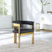 Romeo - Faux Leather Dining Chair With Gold Base (Set of 2) - Simple Home Plus