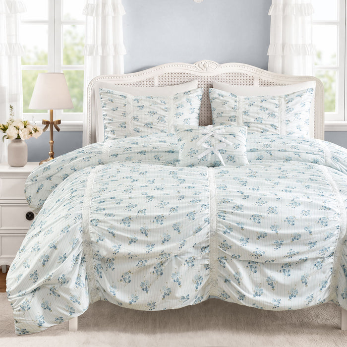 Anabelle - Twin Long Comforter Set - Blue
