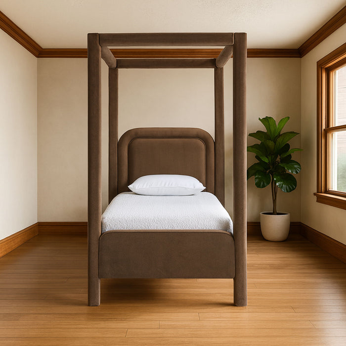 Salina - Velvet Upholstered Bed - Simple Home Plus
