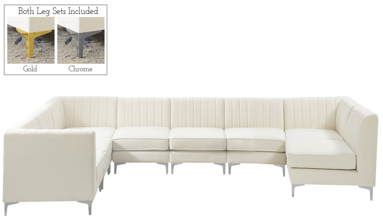 Alina - 8 Piece Velvet Modular Sectional - Simple Home Plus