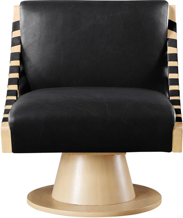 Millwin - Swivel Accent Chair With Natural Base - Simple Home Plus