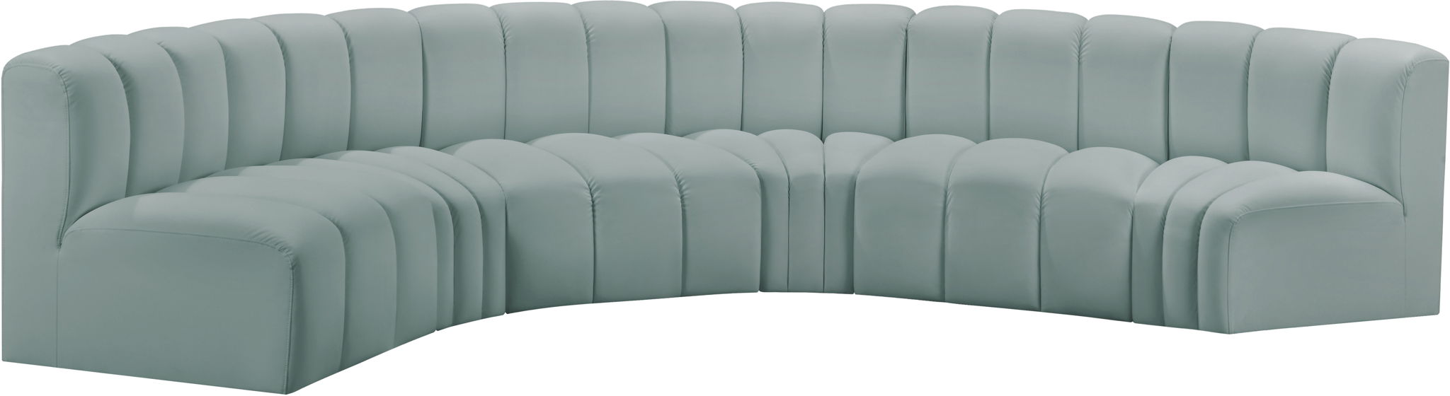 Arc - Faux Leather 6 Piece U-Shaped Modular Sofa - Simple Home Plus