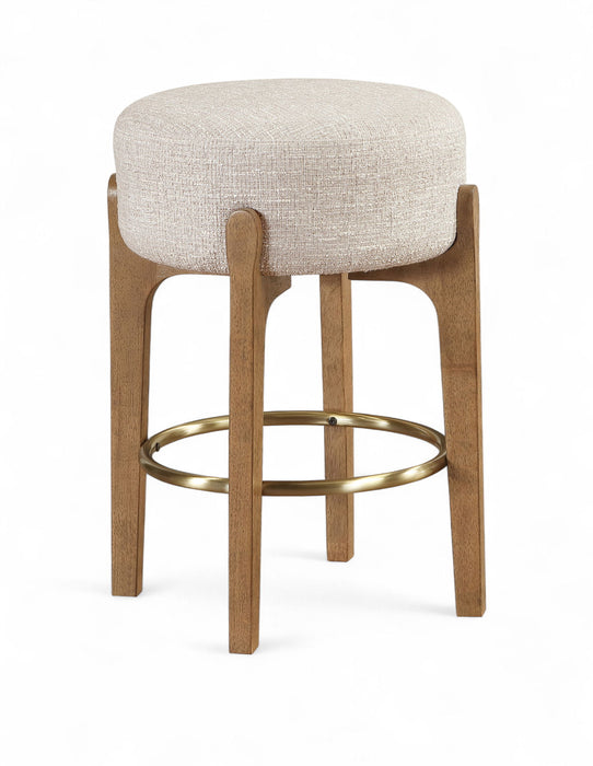 Torino - Backless Counter Stool With Brushed Brown Base (Set of 2) - Simple Home Plus