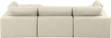 Comfy - 4 Piece Faux Leather Modular Sectional With Chaise - Simple Home Plus