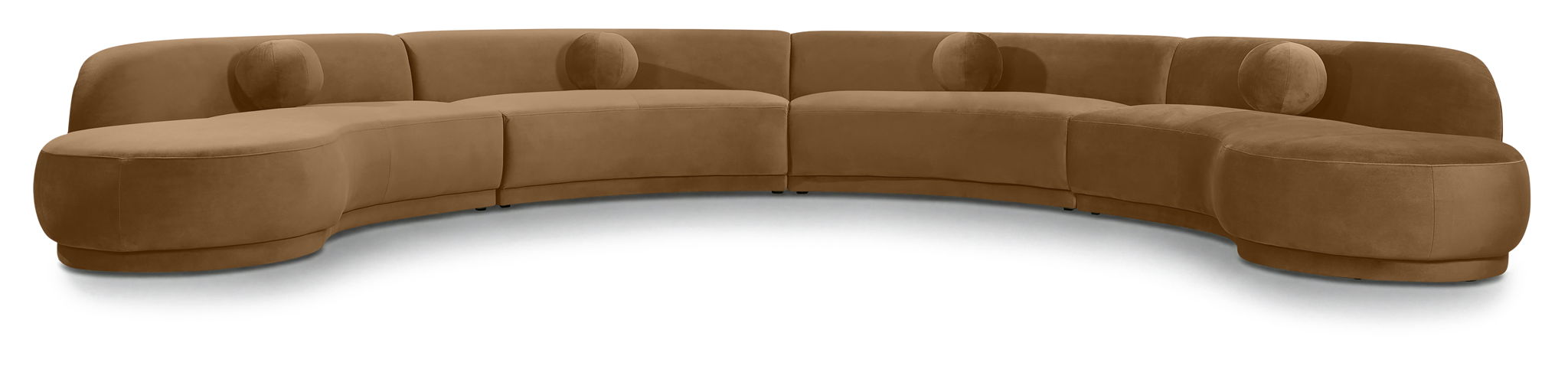 Avra - 189" Velvet Performance Fabric Upholstered Sectional