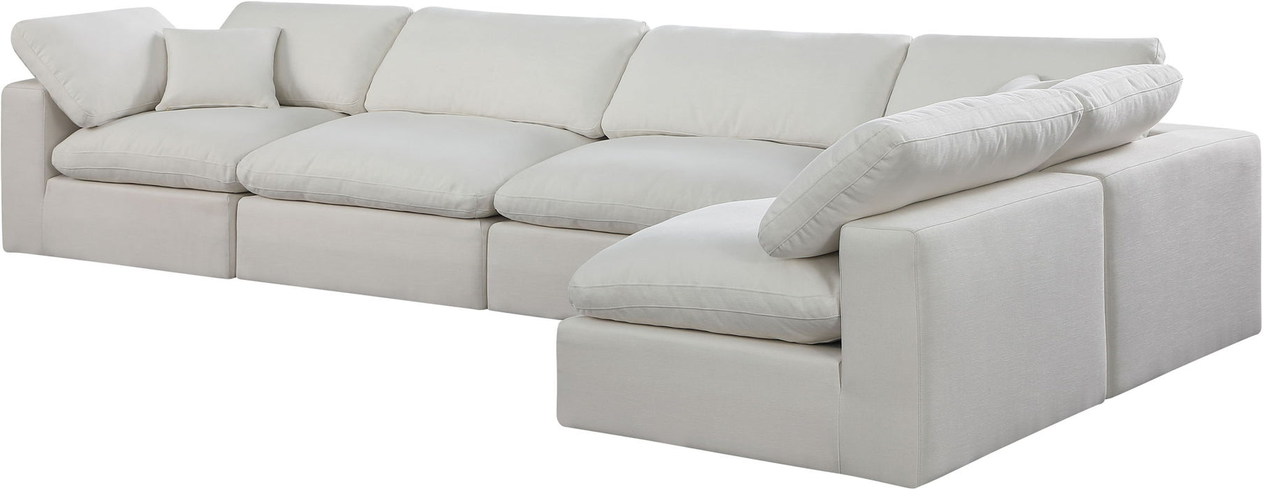 Comfy - 5 Piece Linen Modular Sectional - Simple Home Plus